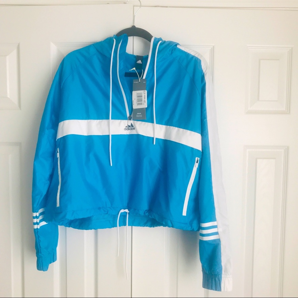 adidas Cropped Wind Jacket Large